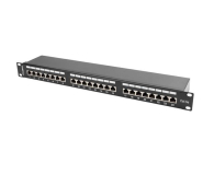 LANBERG Patch Panel 24 Port 1U Kat.5E czarny ekranowany PPS5-1024-B - 457248 - zdjęcie 4